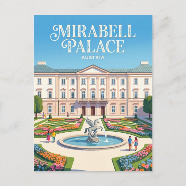 Postal Palacio de Mirabell Austria (Anverso)