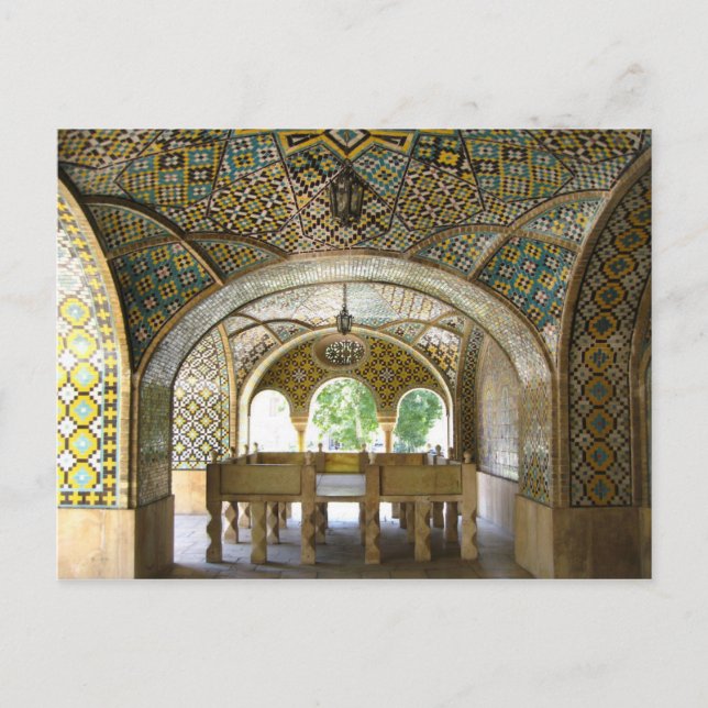 Postal Palacio de Postcard Golestán, Teherán, Irán (Anverso)