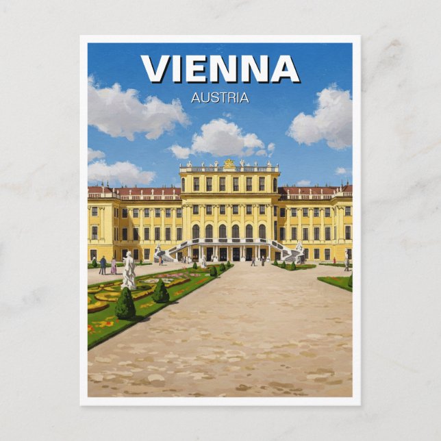Postal Palacio de Schönbrunn Viena Austria Viajes (Anverso)