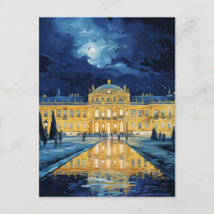 Postal Palacio de Schonbrunn Viena Noche Acuarela