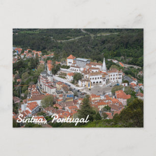 Postal Palacio de Sintra desde arriba en Sintra, Portugal