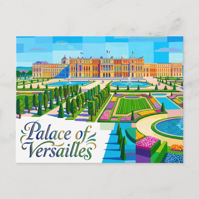 Postal Palacio de Versalles Francia (Anverso)