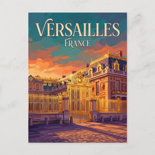 Postal Palacio de Versalles Francia (Anverso)