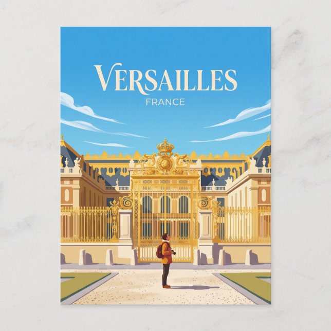 Postal Palacio de Versalles Francia (Anverso)
