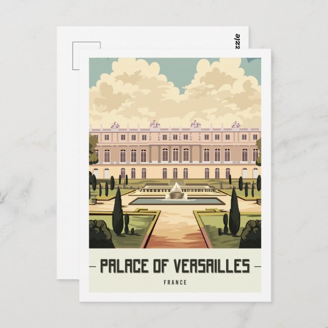 Postal Palacio de Versalles París Francia Lugar de viaje (Anverso / Reverso)