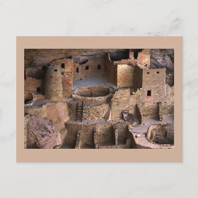 Postal Palacio del Cliff, Parque Nacional Mesa Verde, Col (Anverso)