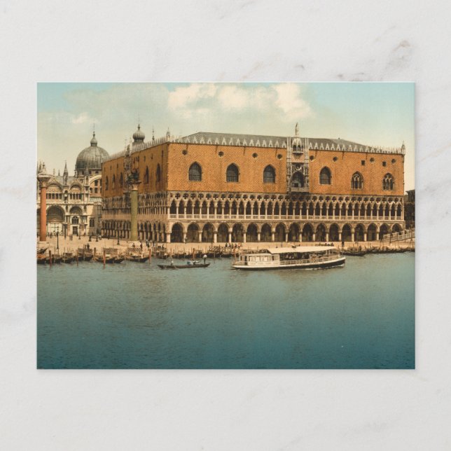 Postal Palacio del Doge I, Venecia, Italia (Anverso)