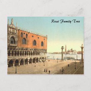 Postal Palacio del Doge y la Piazzetta, Venecia, Italia