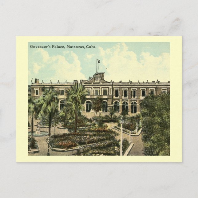 Postal Palacio del Gobernador, Matanzas, Cuba (Anverso)