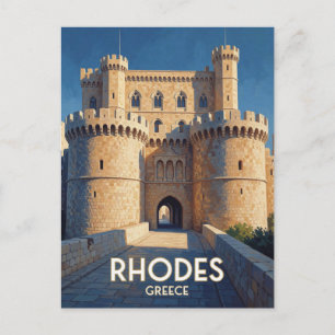 Postal Palacio del Gran Maestre de Rodas Grecia Viajes