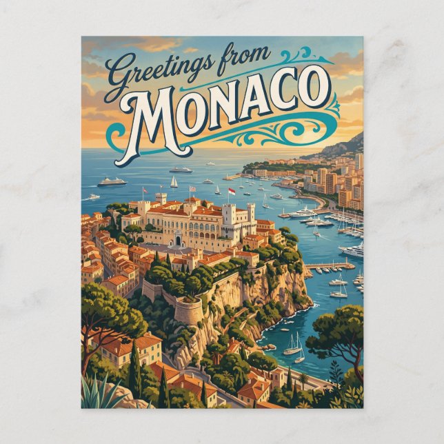 Postal Palacio del Príncipe de Mónaco Mónaco (Anverso)
