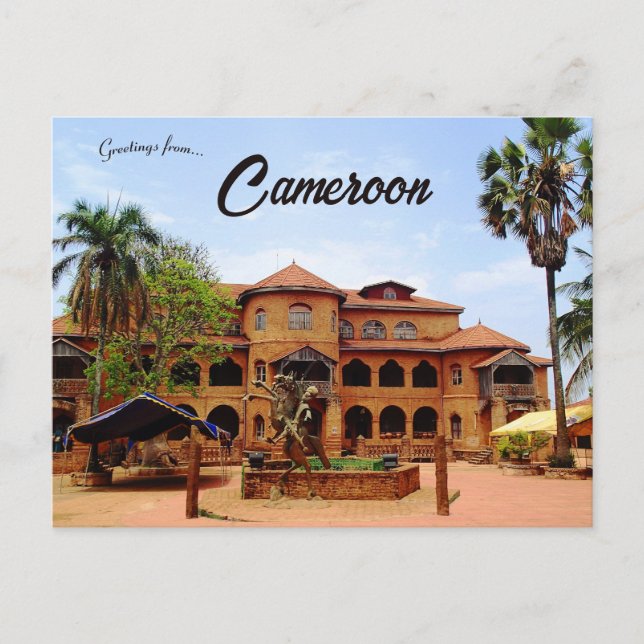 Postal Palacio del Sultán de Bamoun en Foumban Camerún (Anverso)
