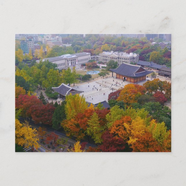 Postal Palacio Deoksugung de Postcard, Seúl, Corea del Su (Anverso)