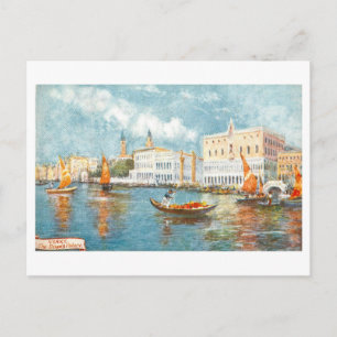Postal Palacio Ducal antiguo en Venecia, Italia,
