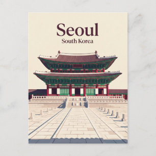 Postal Palacio Gyeongbokgung Corea del Sur
