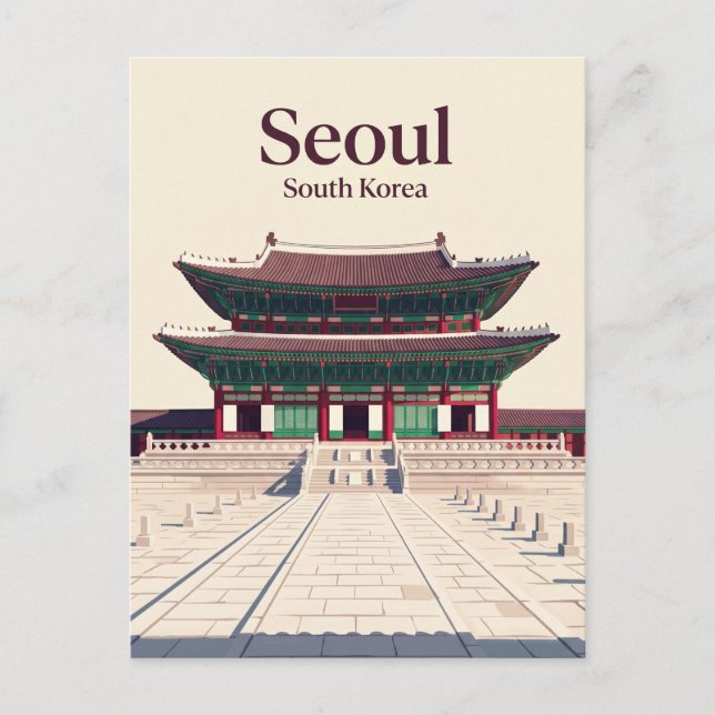 Postal Palacio Gyeongbokgung Corea del Sur (Anverso)