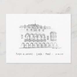 Postal Palacio Municipal, Lima, Perú
