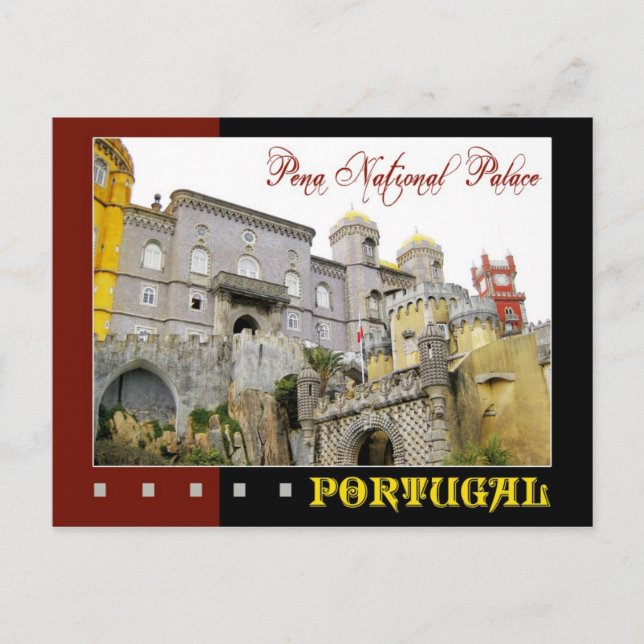 Postal Palacio Nacional de Pena, Sintra, Portugal (Anverso)