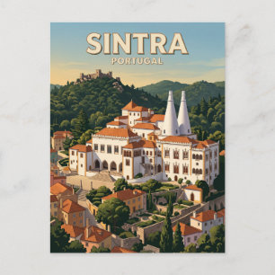 Postal Palacio Nacional de Sintra, Sintra, Portugal