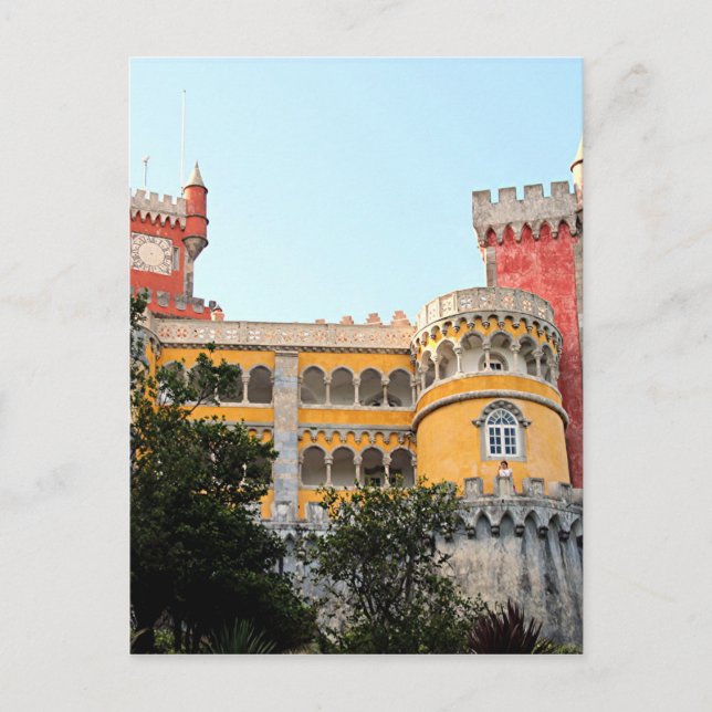 Postal Palacio Pena, Sintra, cerca de Lisboa, Portugal, E (Anverso)