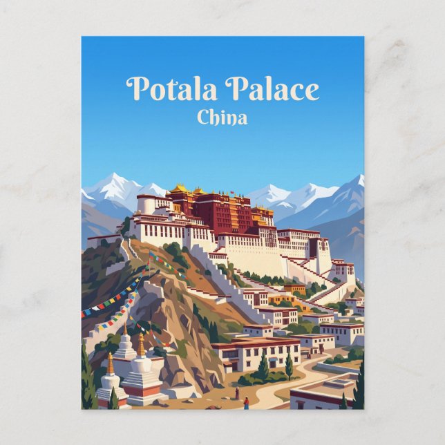 Postal Palacio Potala China (Anverso)