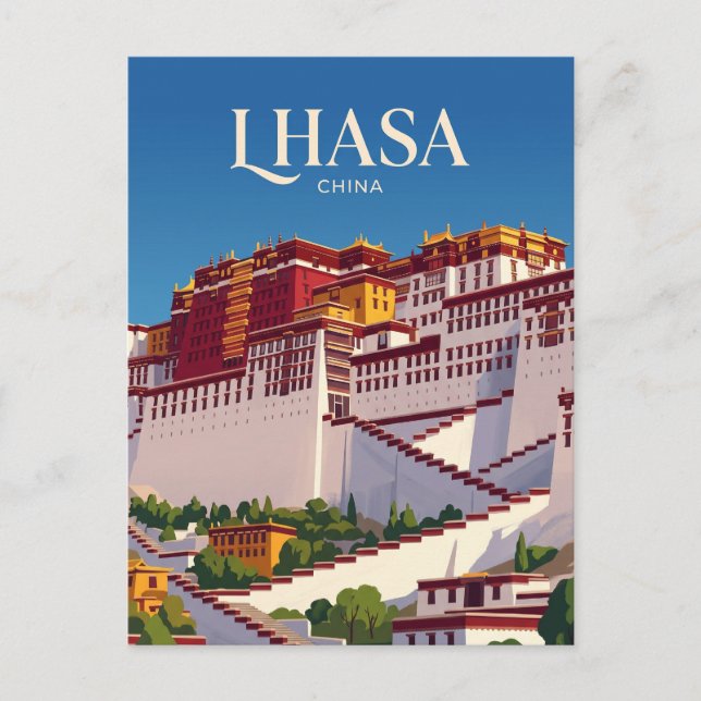 Postal Palacio Potala China (Anverso)