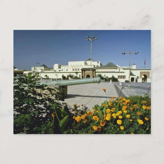 Postal palacio real amarillo, Rabat, capital de Marruecos (Anverso)