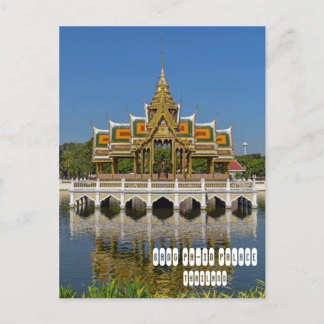 Postal Palacio Real Bang Pa-In (Anverso)