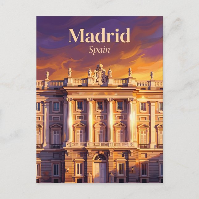 Postal Palacio Real de Madrid España (Anverso)