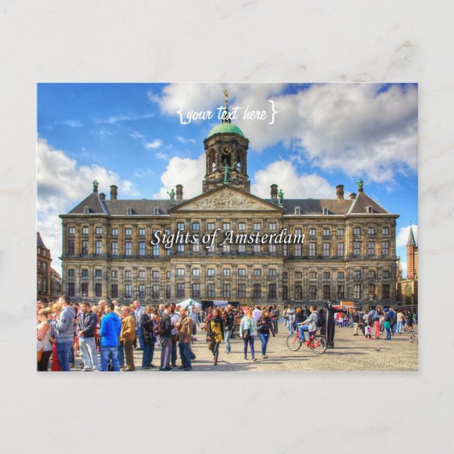 Postal Palacio Real - Plaza de la Represa, Lugares de Áms (Anverso)