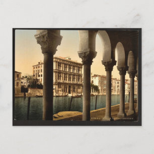 Postal Palacio Vendramin, Venecia, Italia, Fotografía clá
