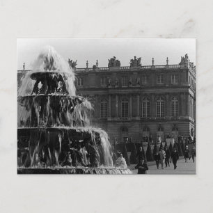 Postal Palacio vintage Francia Versalles fuente Pirámide