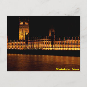 Postal Palacio Westminster de noche