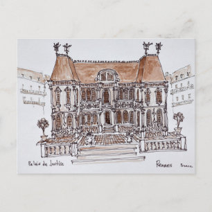 Postal Palais de Justice Tribunal Rennes, Bretaña