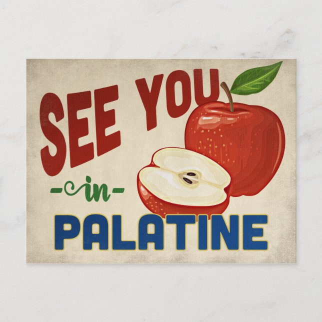 Postal Palatine Illinois Apple - Viajes de época (Anverso)