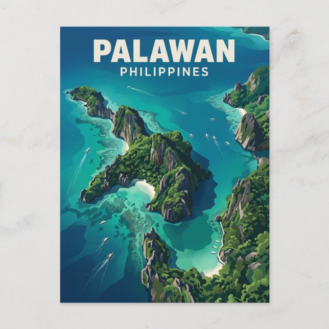 Postal Palawan Filipinas (Anverso)