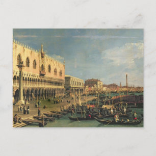 Postal Palazzo Ducale y Riva degli Schiavoni, Venico