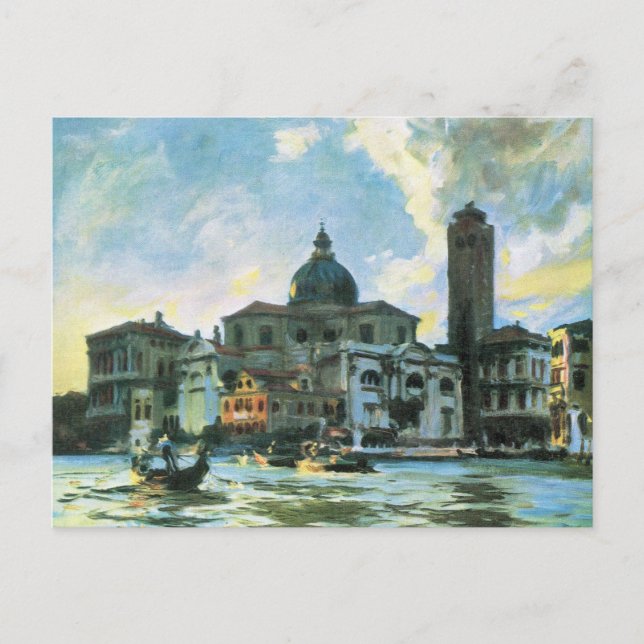 Postal Palazzo Labia, Venecia, por John Singer Sargent (Anverso)
