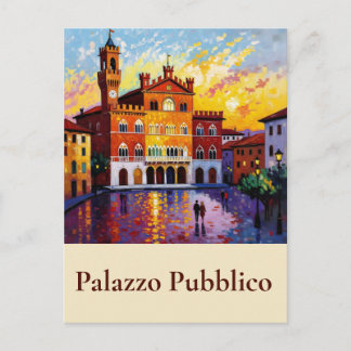 Postal Palazzo Pubblico - Siena, Toscana, Italia central