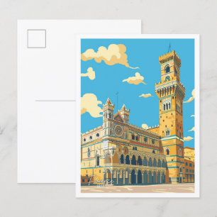 Postal Palazzo Vecchio Florence Italia Viaje Vintage
