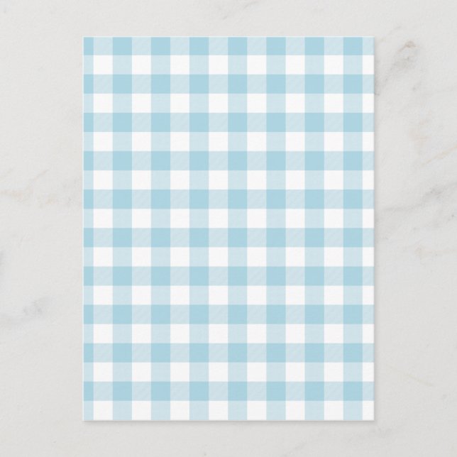 Postal Pale Blue Gingham (Anverso)