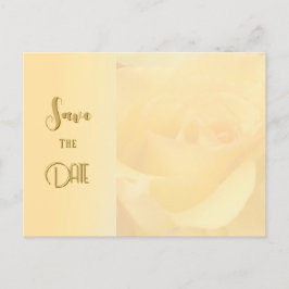 Postal Pale Yellow Rose Invitation