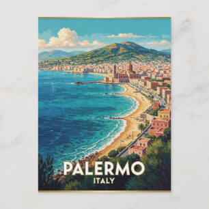 Postal Palermo Italia Escena de Viaje Mediterráneo 🌊
