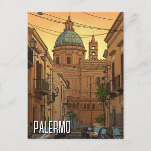 Postal Palermo Sicilia Italia Viaje