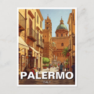 Postal Palermo Sicilia Italia Viaje
