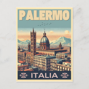Postal Palermo Sicilia regalos souvenirs vintage italiano