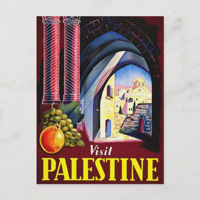 Postal Palestina, Jerusalén (Anverso)