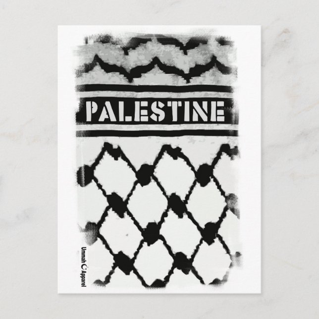 Postal Palestina Keffiyah (Anverso)