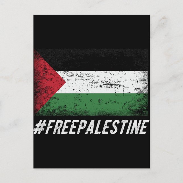 Postal Palestina Libre con Palestina (Anverso)