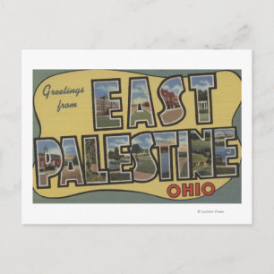 Postal Palestina Oriental, Ohio - Escenas de letras grand
